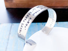 Load image into Gallery viewer, Rabbi Hillel quote bracelet, thick sterling silver cuff - Everything Beautiful Jewelry