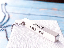Load image into Gallery viewer, Personalized Sterling Silver Bar Necklace - Everything Beautiful Jewelry