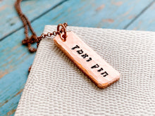 Load image into Gallery viewer, Strong and Courageous Necklace, Joshua 1 9, Men's Hebrew - Everything Beautiful Jewelry