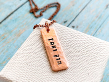 Load image into Gallery viewer, Strong and Courageous Necklace, Joshua 1 9, Men's Hebrew - Everything Beautiful Jewelry