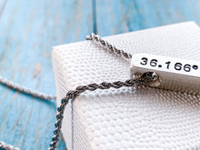 Load image into Gallery viewer, Men's Personalized Sterling Silver Bar Necklace - Everything Beautiful Jewelry