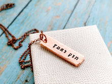 Load image into Gallery viewer, Strong and Courageous Necklace, Joshua 1 9, Men's Hebrew - Everything Beautiful Jewelry