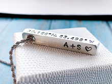 Load image into Gallery viewer, Men's Personalized Sterling Silver Bar Necklace - Everything Beautiful Jewelry