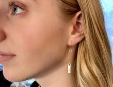 Load image into Gallery viewer, Rose gold filled dangle heart earrings - Everything Beautiful Jewelry