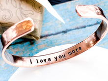 Load image into Gallery viewer, Personalized Copper Cuff Bracelet with Inside Message - Everything Beautiful Jewelry