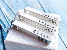 Load image into Gallery viewer, Personalized Sterling Silver Bar Necklace - Everything Beautiful Jewelry
