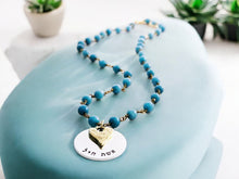 Load image into Gallery viewer, Eshet Chayil Necklace, Blue Jade and Sterling Silver
