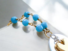 Load image into Gallery viewer, Eshet Chayil Necklace, Blue Jade and Sterling Silver
