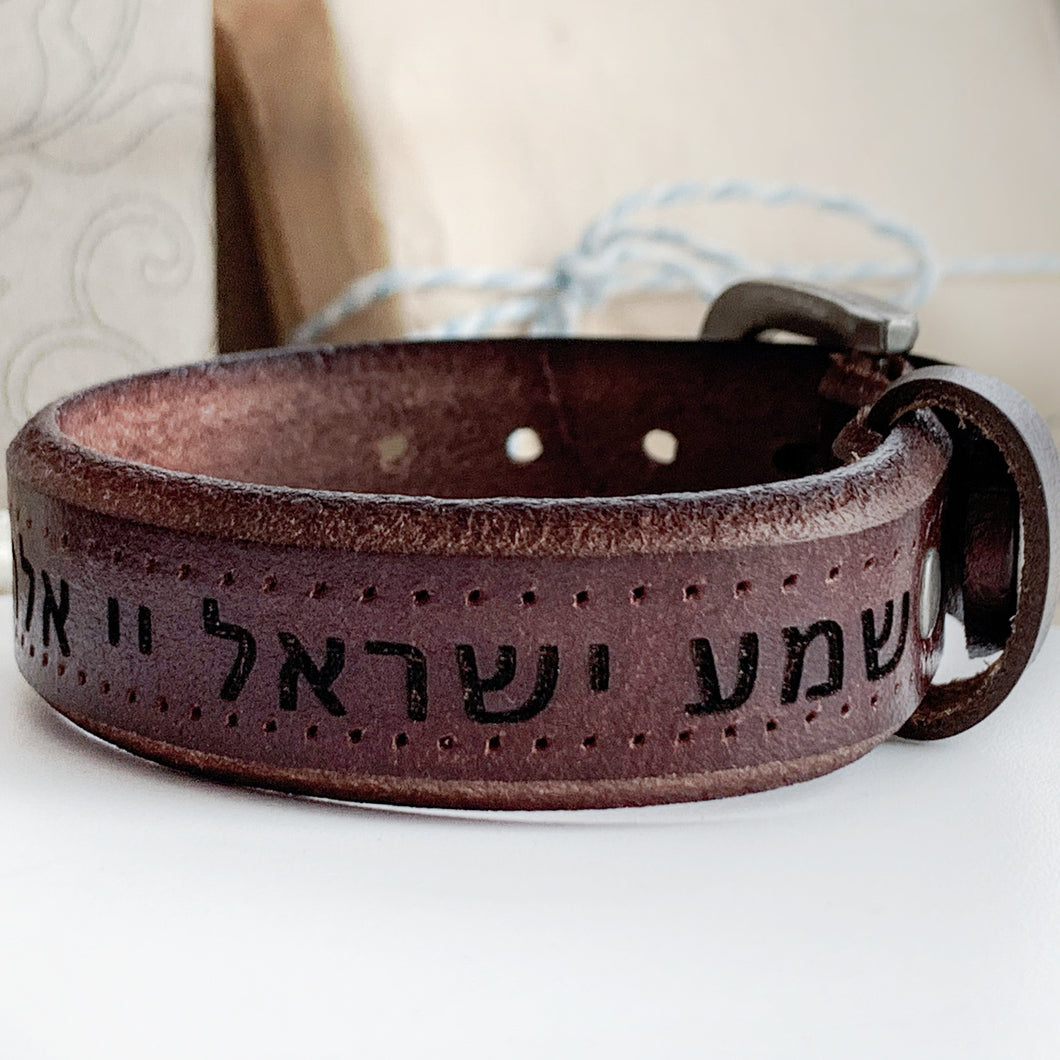 Leather Shema Bracelet