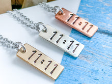 Load image into Gallery viewer, 11:11 Make a wish necklace - Metal Choice
