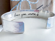 Load image into Gallery viewer, Love Note or Signature, Actual Handwriting Engraved Bracelet
