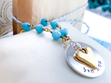 Load image into Gallery viewer, Eshet Chayil Necklace, Blue Jade and Sterling Silver

