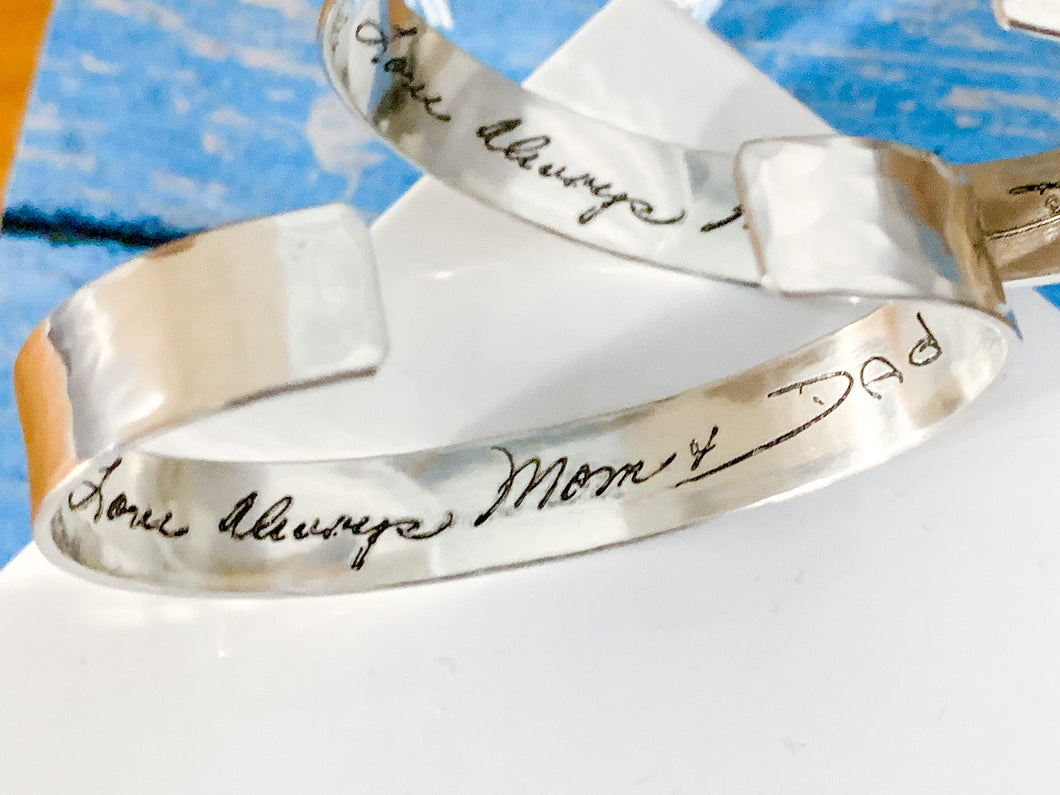 Memorial Jewelry, Actual Handwriting Bracelet