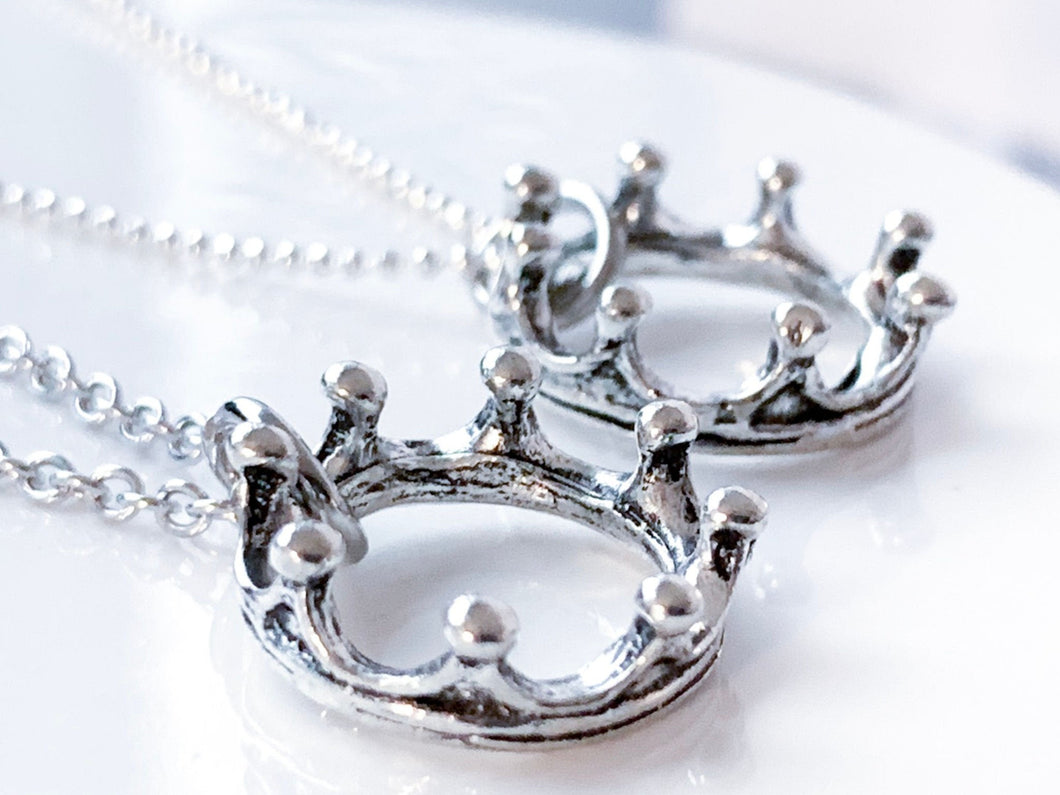 Silver Crown Necklace - Everything Beautiful Jewelry