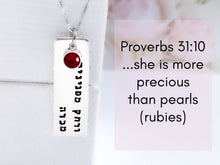 Load image into Gallery viewer, Proverbs 31 Necklace, Eshet Chayil, More Precious - Everything Beautiful Jewelry
