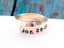 Load image into Gallery viewer, Scripture and Name Wrap Ring - Everything Beautiful Jewelry
