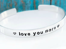 Load image into Gallery viewer, Love You More, Sterling Silver or Copper Bracelet - Everything Beautiful Jewelry
