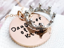 Load image into Gallery viewer, Rose Gold Daughter of the King Necklace - Everything Beautiful Jewelry
