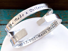 Load image into Gallery viewer, You made a difference bracelet - Everything Beautiful Jewelry
