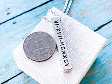 Load image into Gallery viewer, Personalized Sterling Silver Bar Necklace - Everything Beautiful Jewelry
