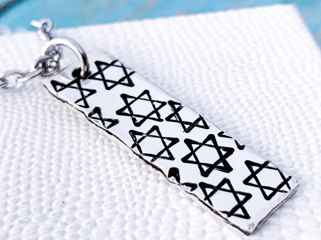 Star of David Necklace, Sterling silver pendant - Everything Beautiful Jewelry