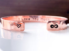Load image into Gallery viewer, Personalized Copper Cuff Bracelet with Inside Message - Everything Beautiful Jewelry
