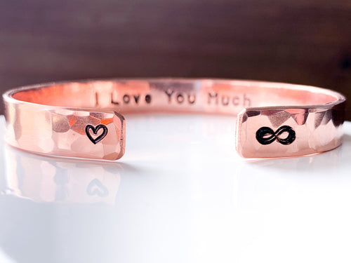 Personalized Copper Cuff Bracelet with Inside Message - Everything Beautiful Jewelry
