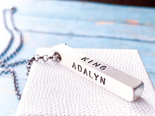 Load image into Gallery viewer, Personalized Sterling Silver Bar Necklace - Everything Beautiful Jewelry
