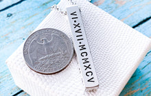 Load image into Gallery viewer, Men&#39;s Personalized Sterling Silver Bar Necklace - Everything Beautiful Jewelry
