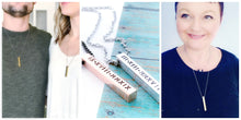 Load image into Gallery viewer, This Too Shall Pass Necklace, Four Sided Bar Necklace - Everything Beautiful Jewelry
