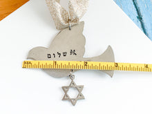 Load image into Gallery viewer, Shalom Dove Ornament with Star of David
